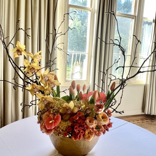 Orchids roses and tulips