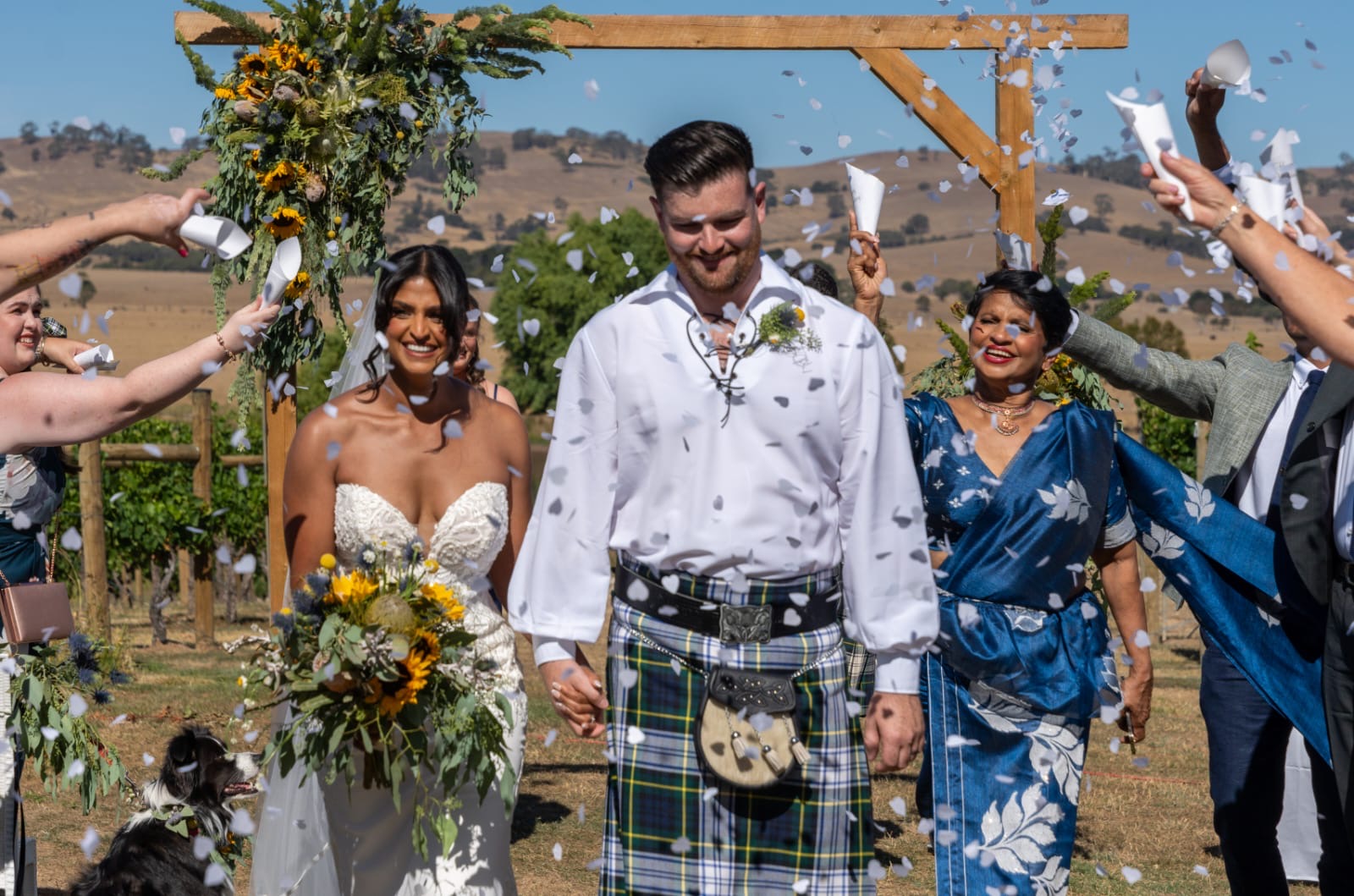 Wedding flowers kilt