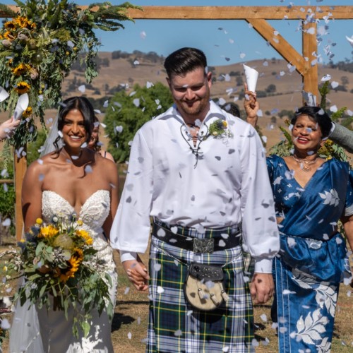 Wedding flowers kilt